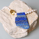 Lapislazuli, Zuchtperlen, vergoldetes Silberelement